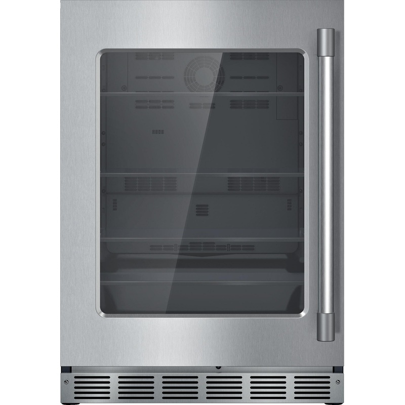 Thermador T24UR925LS Freedom Glass Door Refrigeration 24” Professional Soft Close Flat Hinge T24Ur925Ls