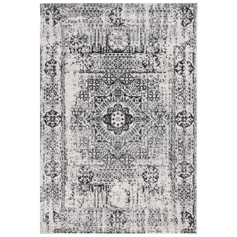 Highworth Oriental Ivory/Black Area Rug Trent Austin Design Rug Size: Rectangle 3′ x 5′