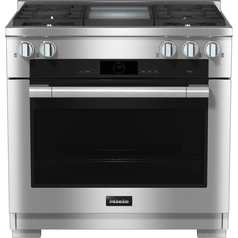 Miele HR19363GDFGD Hr 1936-3 G Df Gd Clean Touch Steel – 36″ Range Dual Fuel Model With M Touch Controls