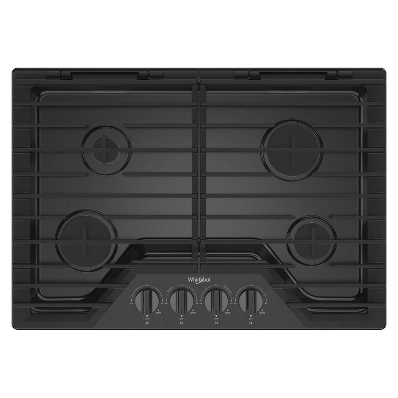 Whirlpool WCGK5030PV 30-Inch Gas Cooktop With Ez-2-Lift Hinged Cast-Iron Grates