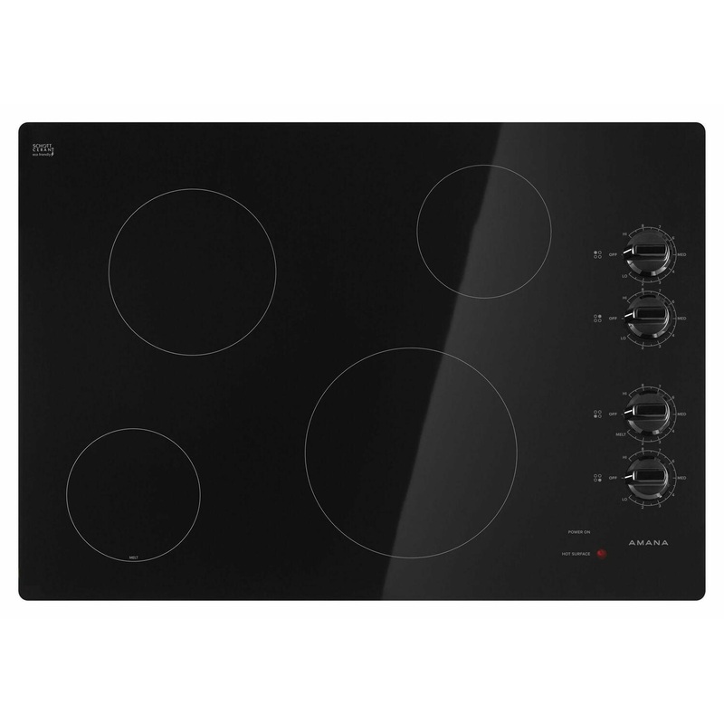 Amana AEC6540KFB 30-inch Electric Cooktop with Multiple Settings – Black