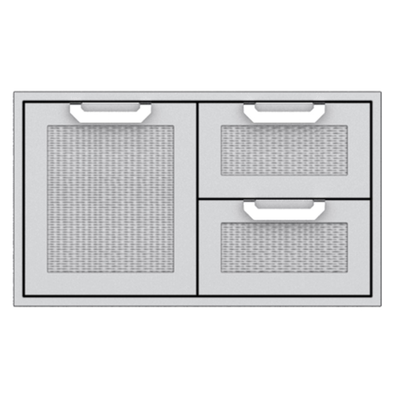 Hestan AGSDR36DG Hestan 36″ Double Drawer / Storage Door Combination Agsdr – Dark Grey (Custom Color: Pacific Fog)
