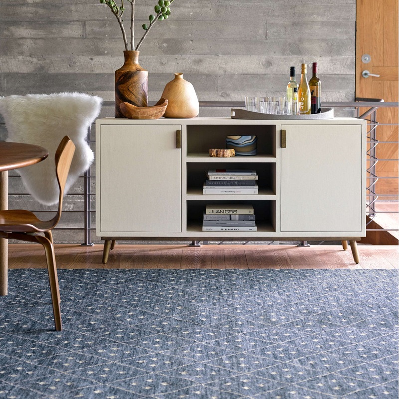 Kota Indigo Handwoven Wool Rug Dash and Albert Rugs Rug Size: Rectangle 9′ x 12′