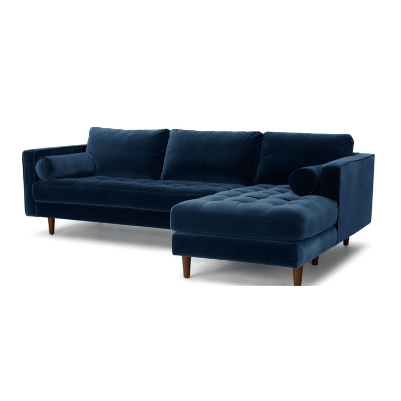 Sven Cascadia Blue Right Sectional Sofa