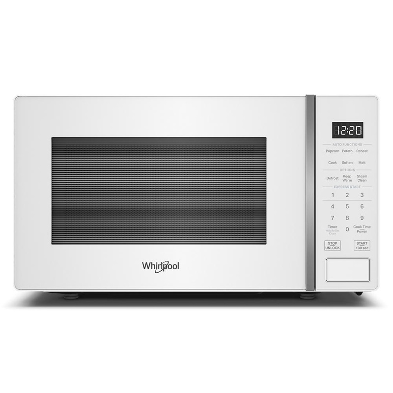 Whirlpool WMCS3018RW 0.7 Cu. Ft. White Countertop Microwave With Steam Clean – 700 Watt