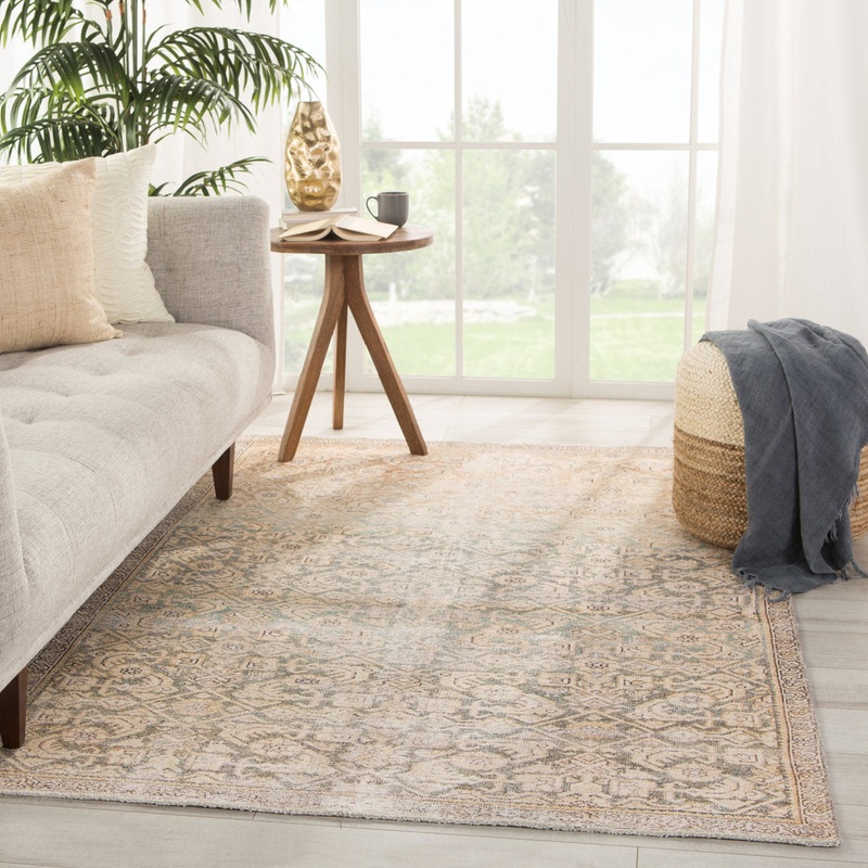 Ally Floral Southern Moss/Mallard Green/Pastel Yellow Area Rug Joss & Main Rug Size: Rectangle 7’10” x 9’10”