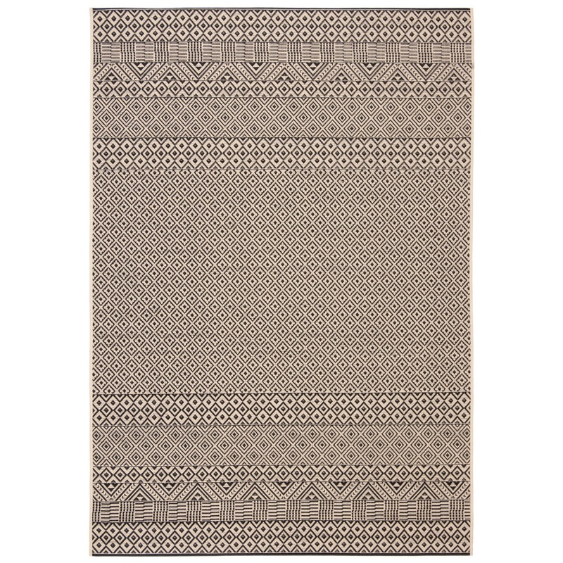 Arneshia Geometric Beige Indoor / Outdoor Area Rug Wade Logan Rug Size: Rectangle 5’3″ x 7’7″