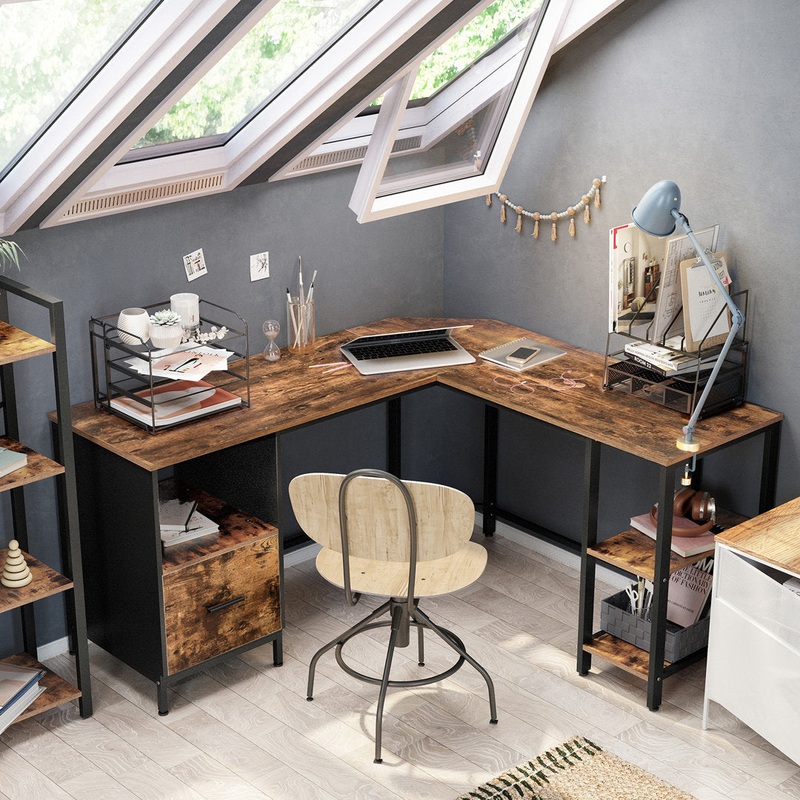Emmet L-Shape Desk Loon Peak