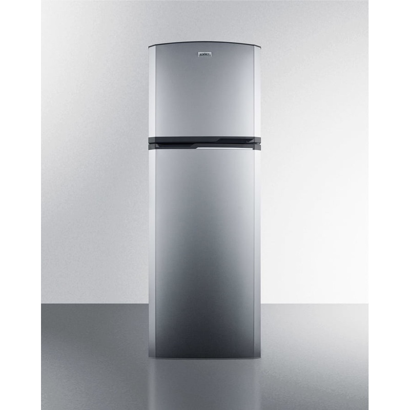 Summit FF948SS 8.8 Cu.Ft. Frost-Free Refrigerator-Freezer With Platinum Cabinet And Stainless Steel Doors
