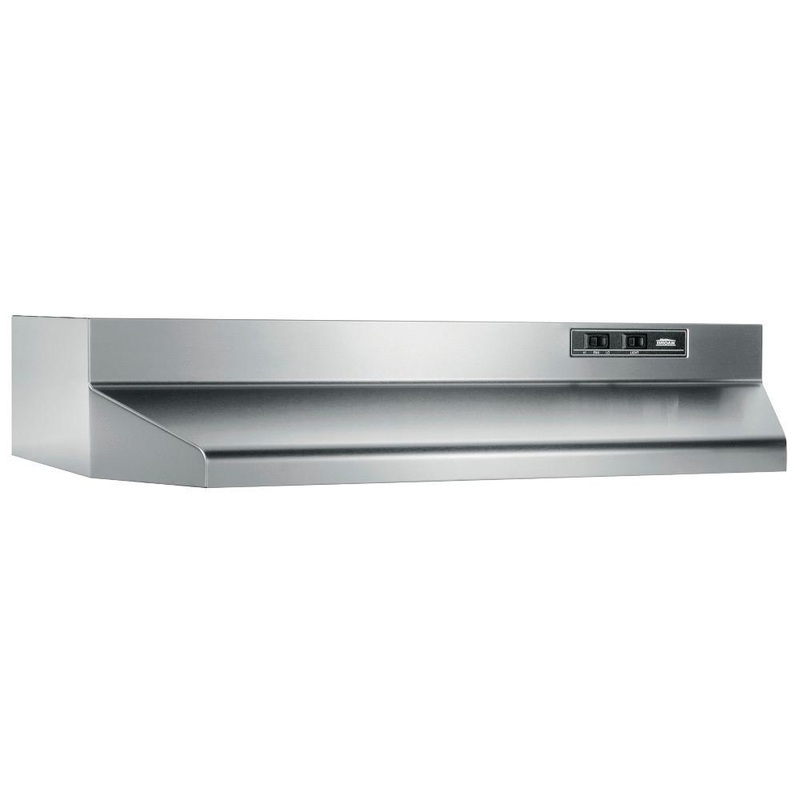 Broan 30-Inch Ducted Under-Cabinet Range Hood, 210 MAX Blower CFM, Stainless Steel