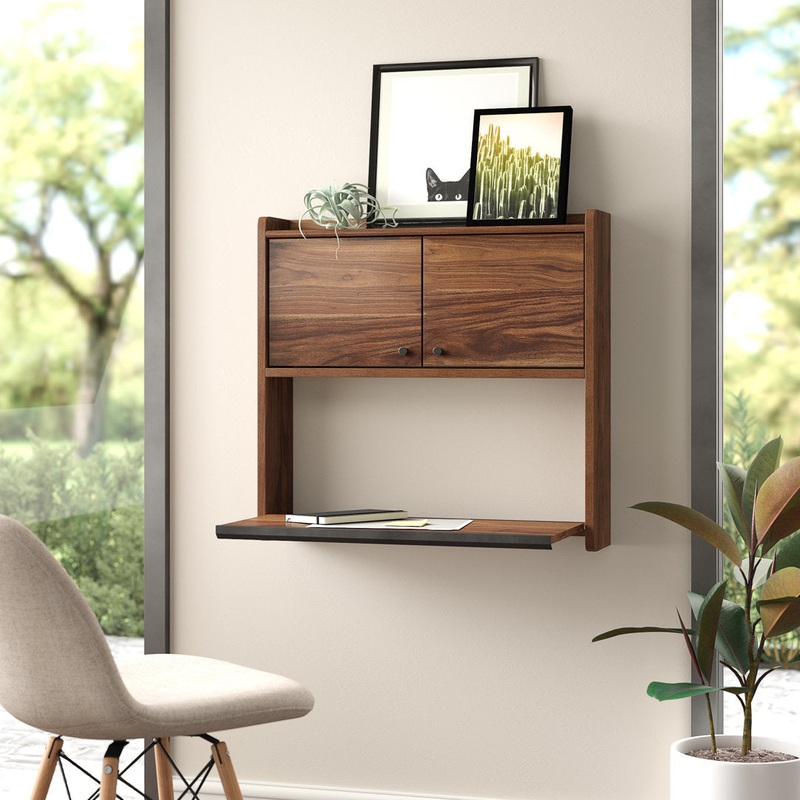 Jolita Floating Desk Union Rustic