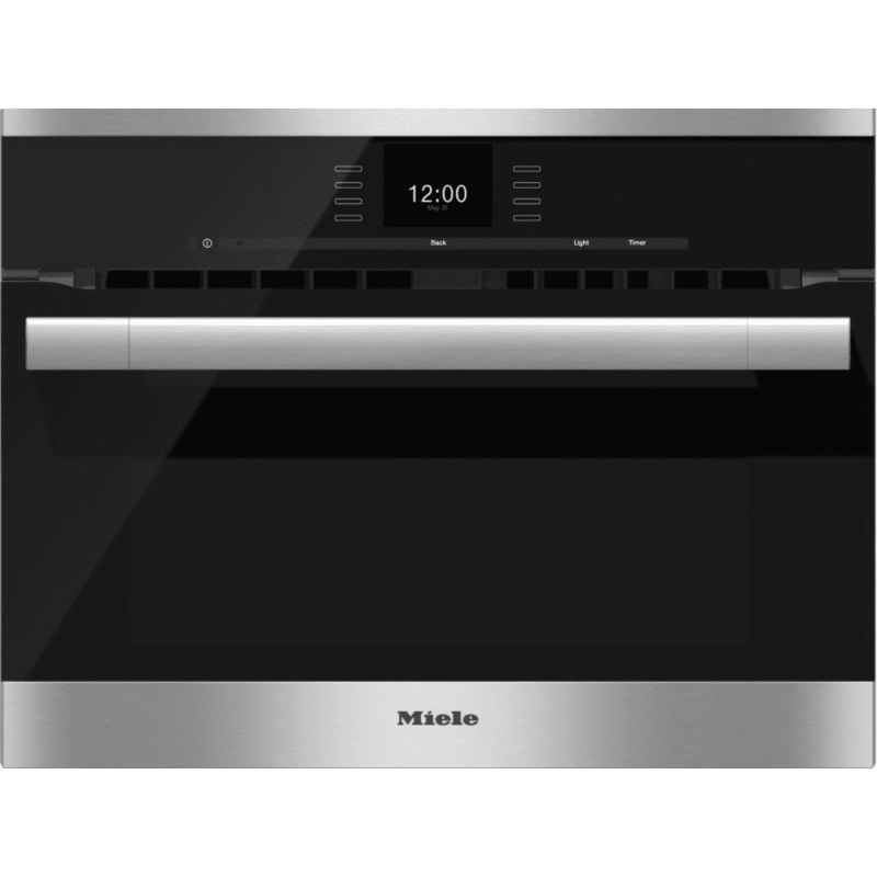 Miele H6500BM Stainless Steel – 24 Inch Speed Oven With Combi-Modes And Roast Probe For Precise-Temperature Cooking.