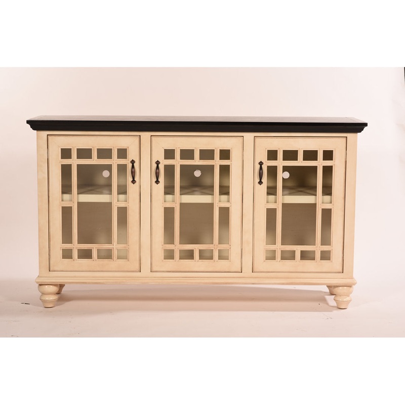 Virginia Solid Wood TV Stand for TVs up to 70″ Bay Isle Home Base Color: Cupola Yellow, Top Color: Caribbean Rum