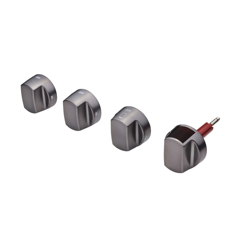 Wolf 9056272 36″ Dual Fuel Brushed Gray Knob Kit