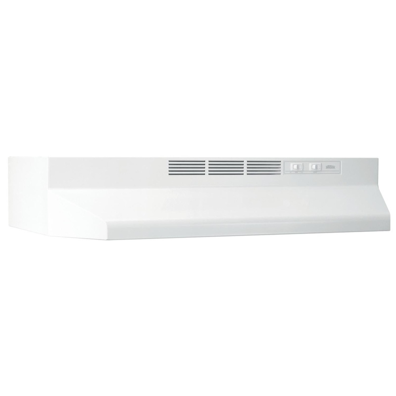412401 Broan 24-Inch Ductless Under-Cabinet Range Hood, White