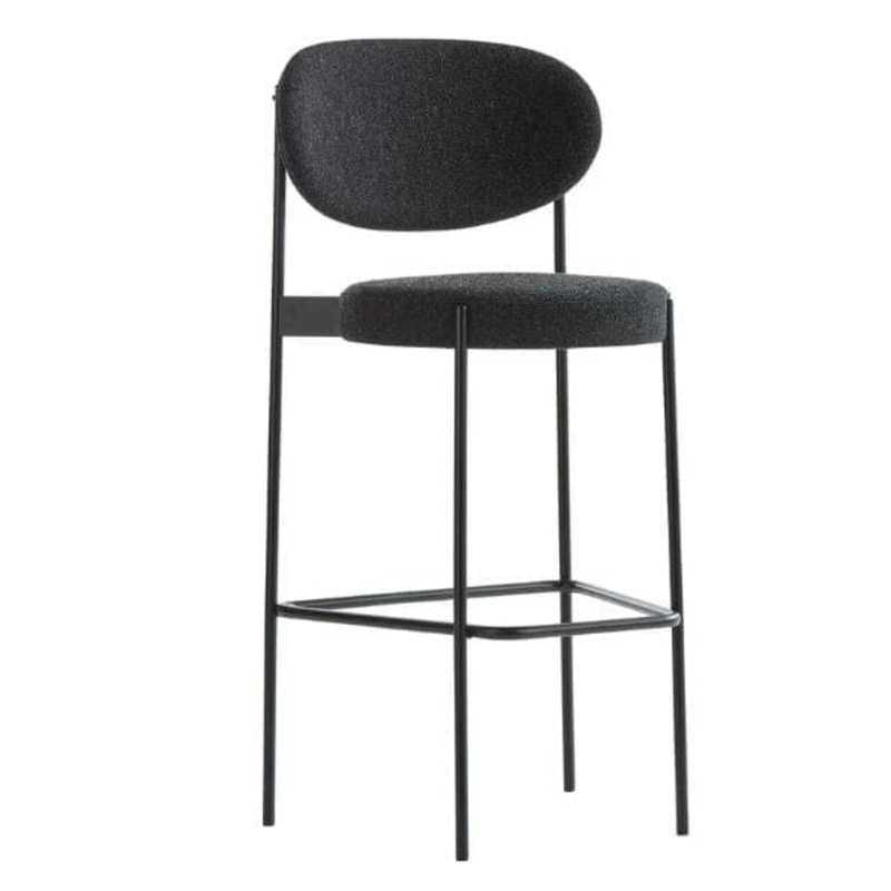 Series 430 Bar Stool (Seat Height: 29.5″ or 75 cm) / Fabric: Price Group 3 of 4 / Frame color: Black (Minimum of 2)