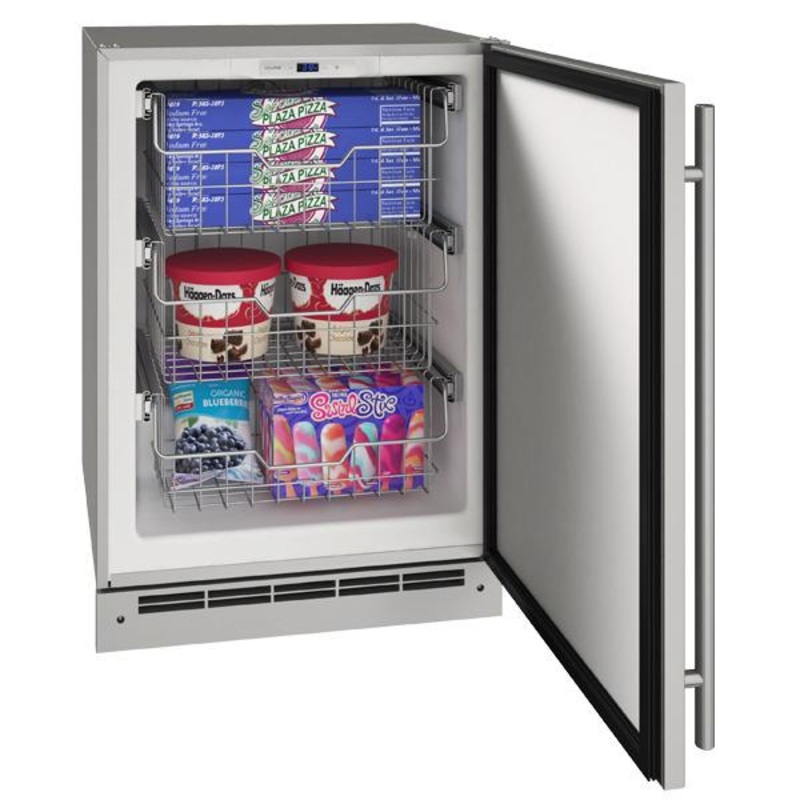 U-Line UOFZ124SS01B 24″ Convertible Freezer With Stainless Solid Finish (115 V/60 Hz Volts /60 Hz Hz)