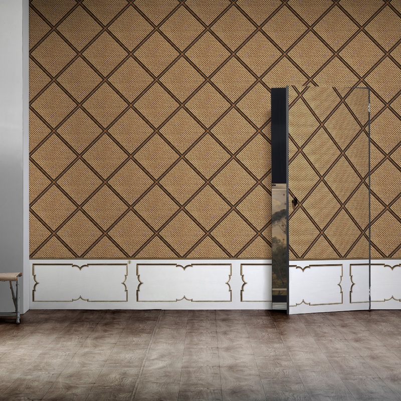 Wainscoting Webbing Wallpaper