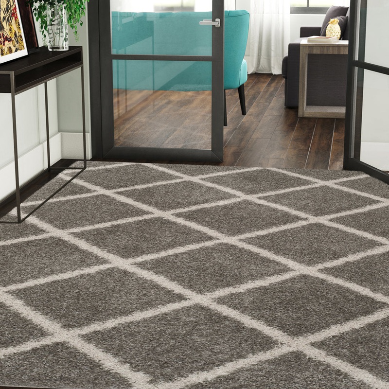 Darrol Performance Geometric Rug House of Hampton Rug Size: Rectangle 6′ x 9′ Pile Height: Ultra Plush 2″
