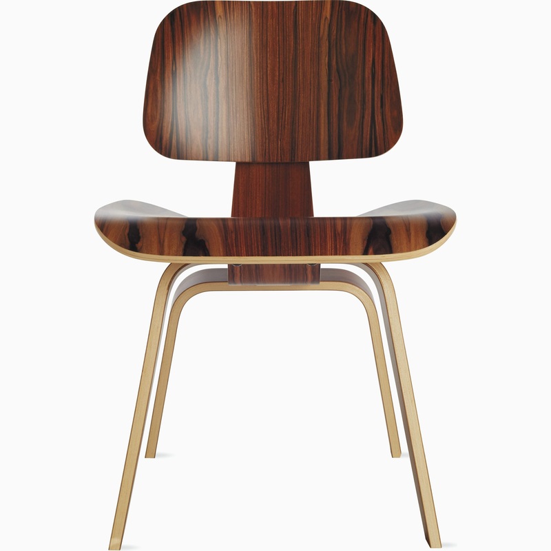Eames Molded Plywood Dining Chair with Wood Base
