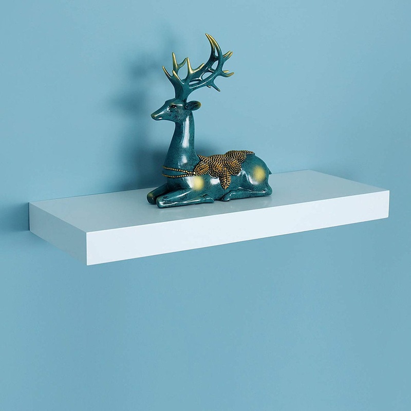 Himmelmann Floating Shelf Ebern Designs Size: 2″ H x 47.5″ W x 9.25″ D Finish: White