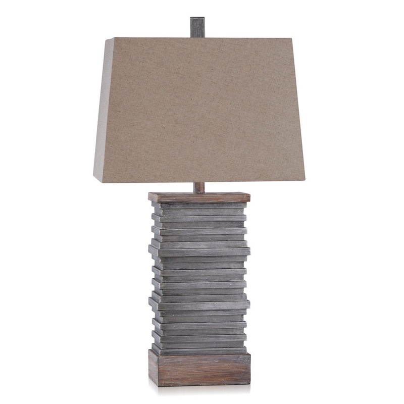 Khamara 31” Slate Grey, Brown Table Lamp Gracie Oaks
