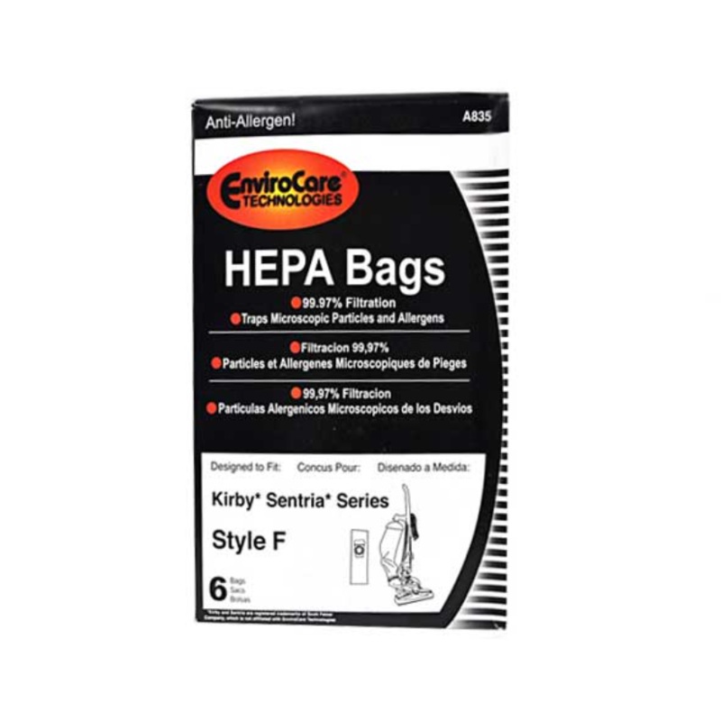 Kirby Style F HEPA Cloth Generic Vacuum Bags – 6 Pack
