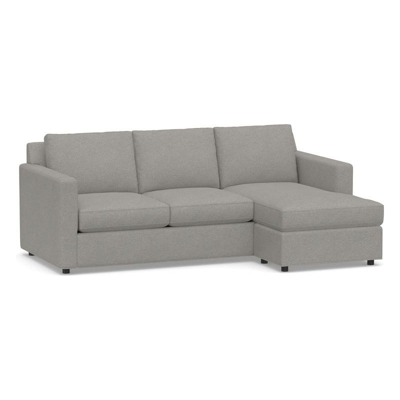 Sanford Square Arm Upholstered Sofa with Reversible Storage Chaise Sectional