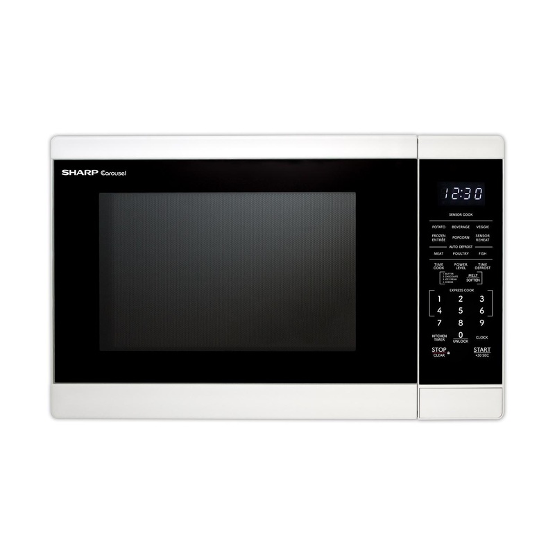 Sharp SMC1461KW Sharp 1.4 Cu. Ft. 1100W White Countertop Microwave Oven