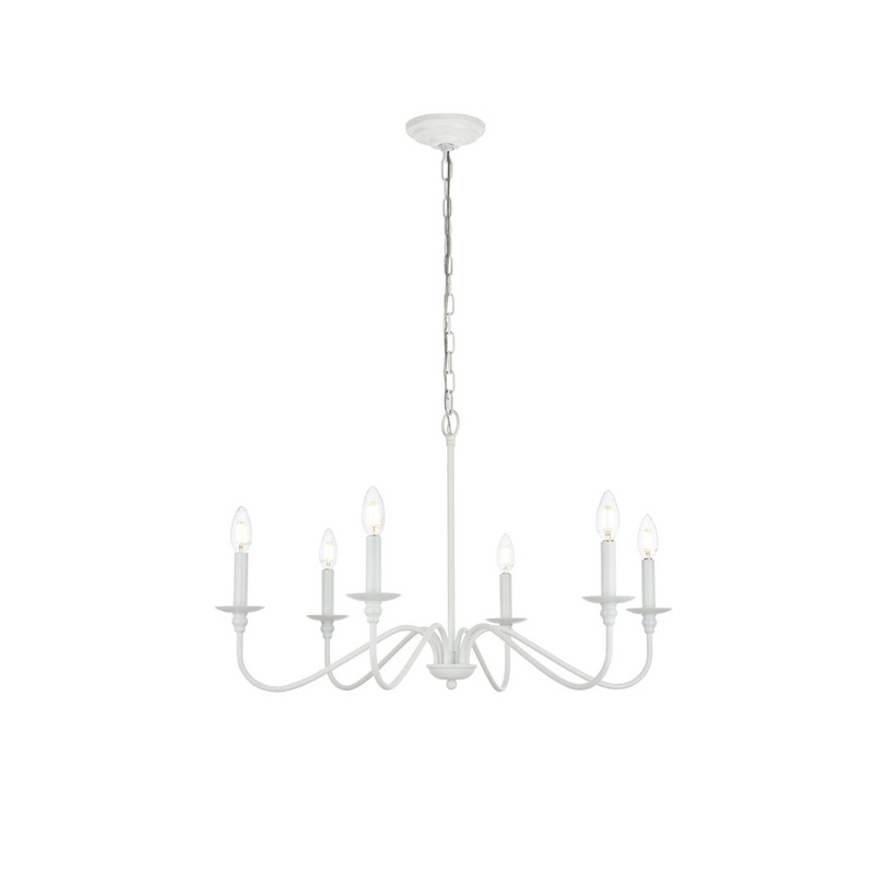 Ableton 6 – Light Candle Style Classic / Traditional Chandelier Birch Lane Size: 19″ H x 36″ W x 36″ D Finish: White