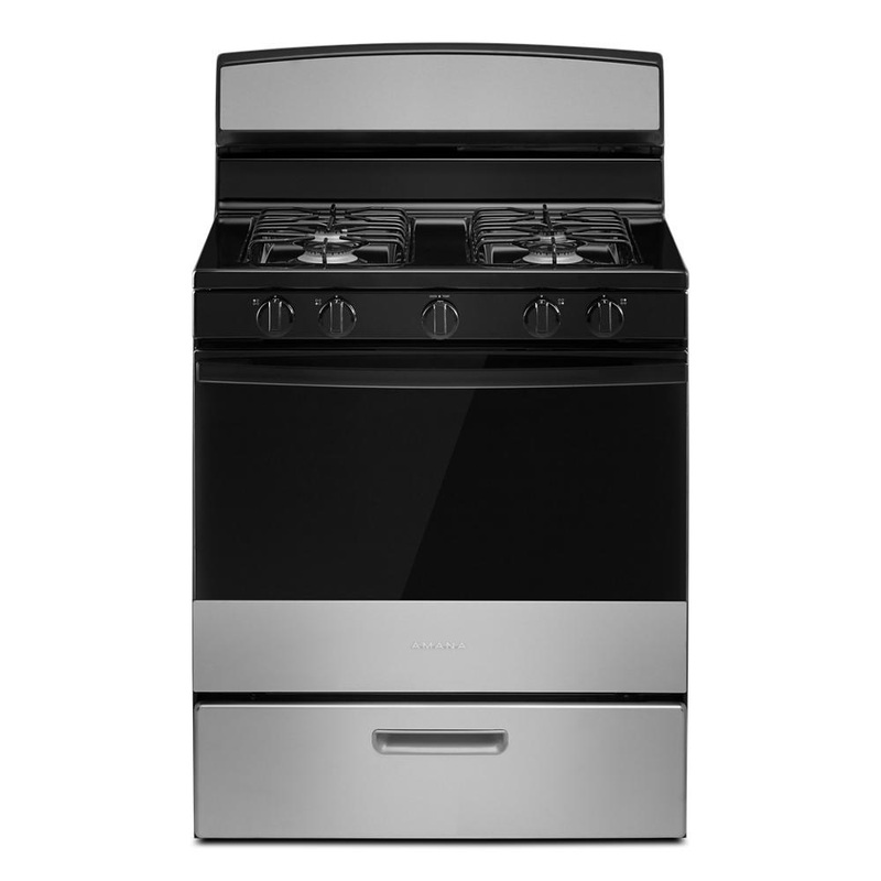 Amana AGR4203MNS Amana 30-Inch Gas Range With Easy-Clean Glass Door