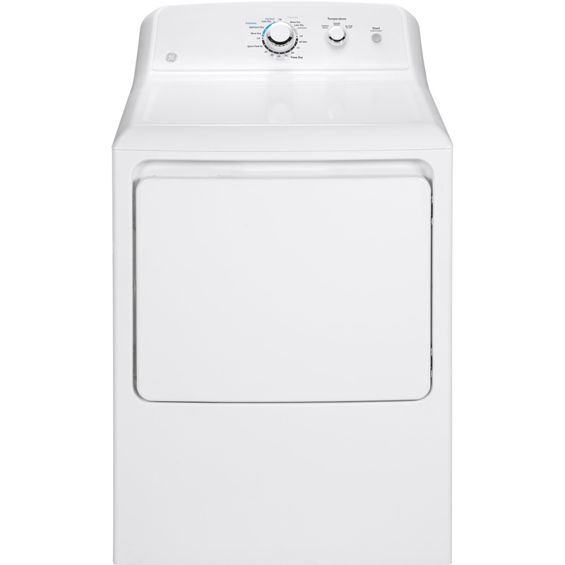 GTX33GASKWW GE 6.2 cu. ft. Capacity Gas Dryer with Up To 120 ft. Venting and Shallow Depth