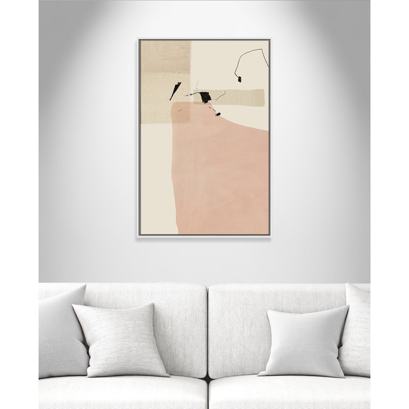 Soft Tempo – Floater Frame Painting on Canvas Joss & Main Frame Color: White Framed Size: 37.5″ H x 25.5″ W