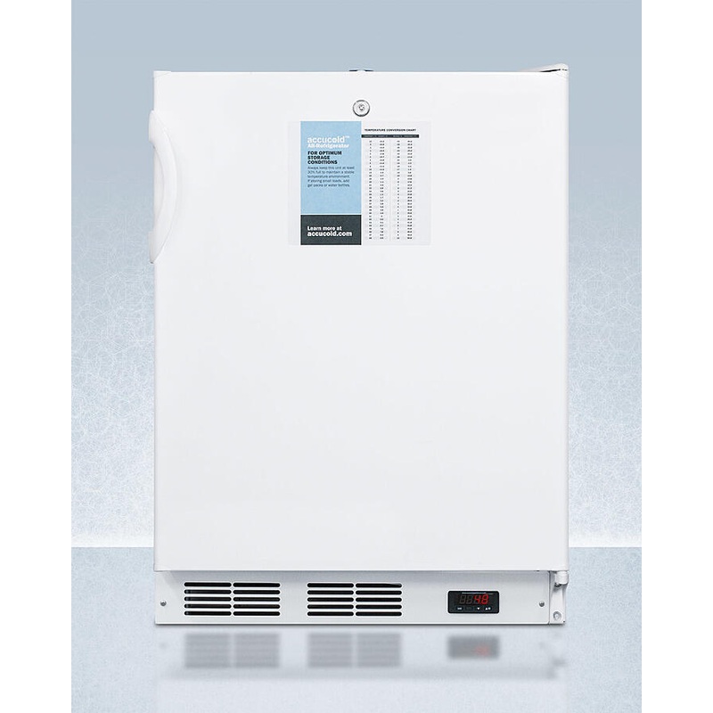Summit FF7LWPROADA Ada Compliant 24″ Wide Auto Defrost Commercial All-Refrigerator With Lock, Digital Thermostat, Internal Fan, And Access Port For User-Provided Monitoring Equipment