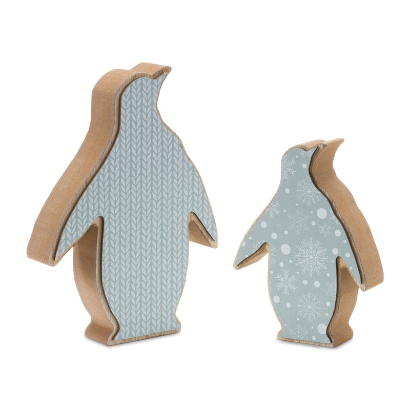 Wood Penguin Dcor (Set of 2) The Holiday Aisle