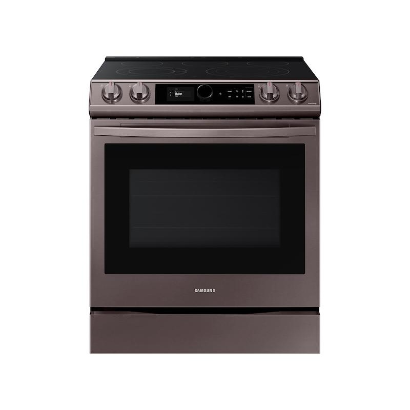 Bespoke Smart Slide-in Electric Range 6.3 cu. ft. with Smart Dial & Air Fry in Tuscan Steel