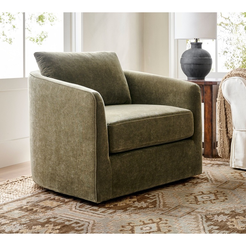 Remmy Upholstered Swivel Armchair