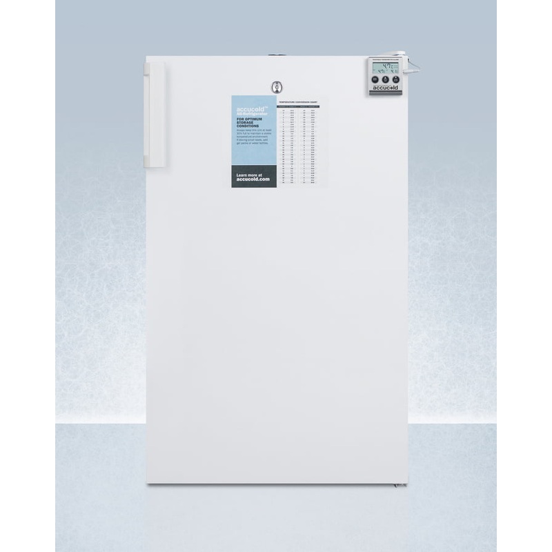Summit FF511LBIMED 20″ Wide All-Refrigerator For Built-In Use, With A Digital Thermostat, Internal Fan, Lock, Temperature Alarm, And Hospital Grade Plug