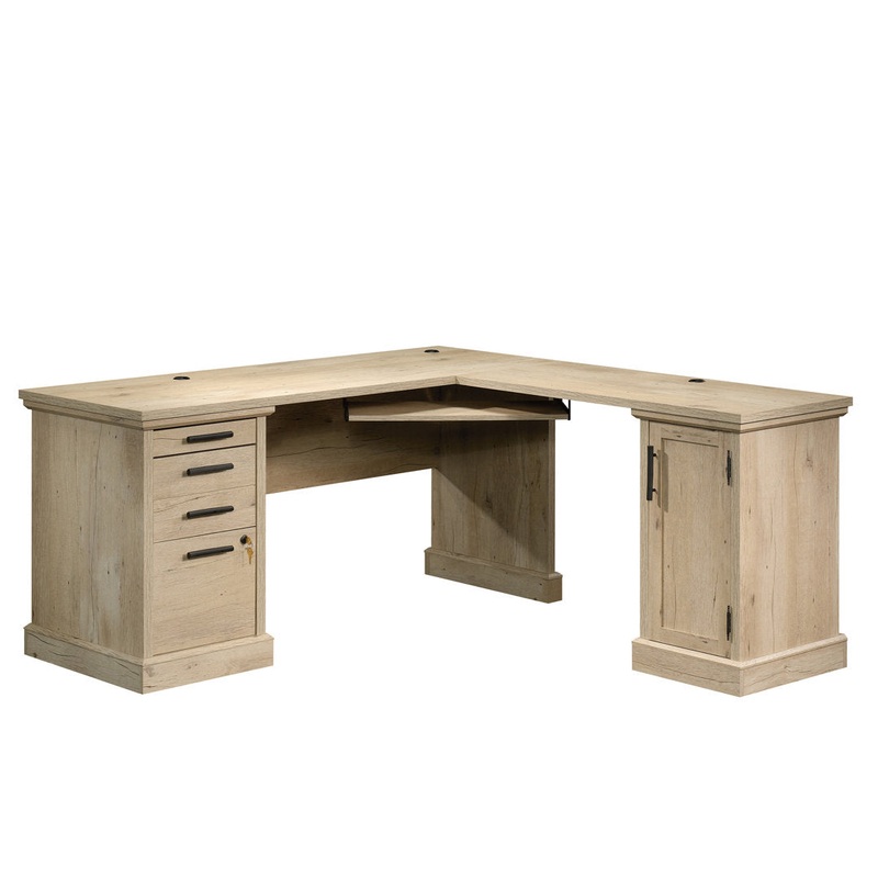 Aspen Post L-Shape Executive Desk Upper Square Color: Prime Oak