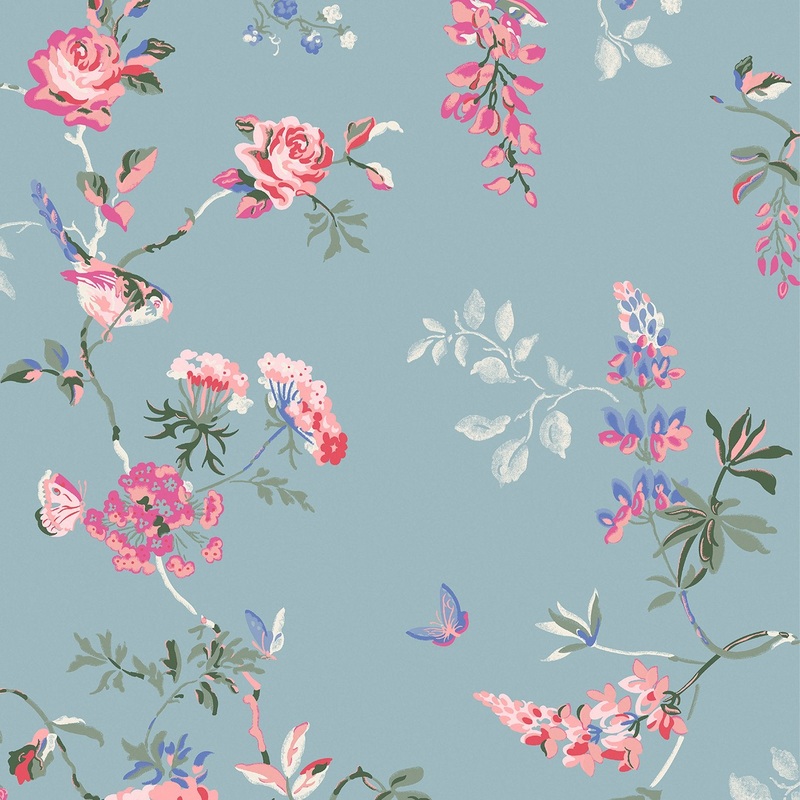 Birds and Roses Wallpaper