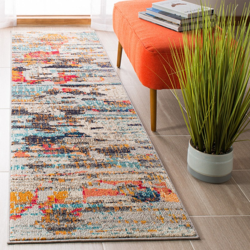 Riccio Abstract Ivory/Multi Area Rug Trent Austin Design Rug Size: Runner 2′ x 8′