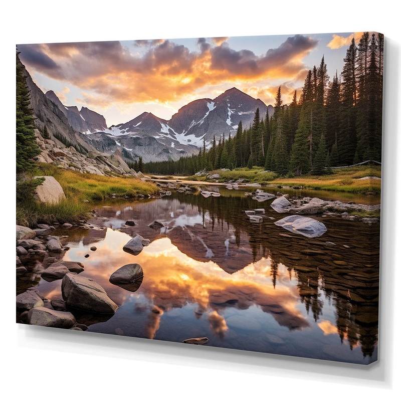 Colorado Mountain Senerity III Framed On Canvas Print Millwood Pines Size: 24″ H x 32″ W x 1″ D Format: Wrapped Canvas