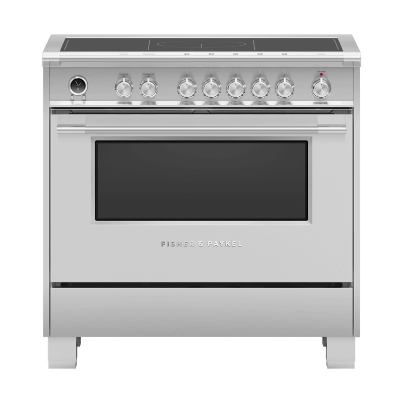 Fisher & Paykel OR36SCI6X1 Induction Range, 36″, 5 Zones With Smartzone, Self-Cleaning