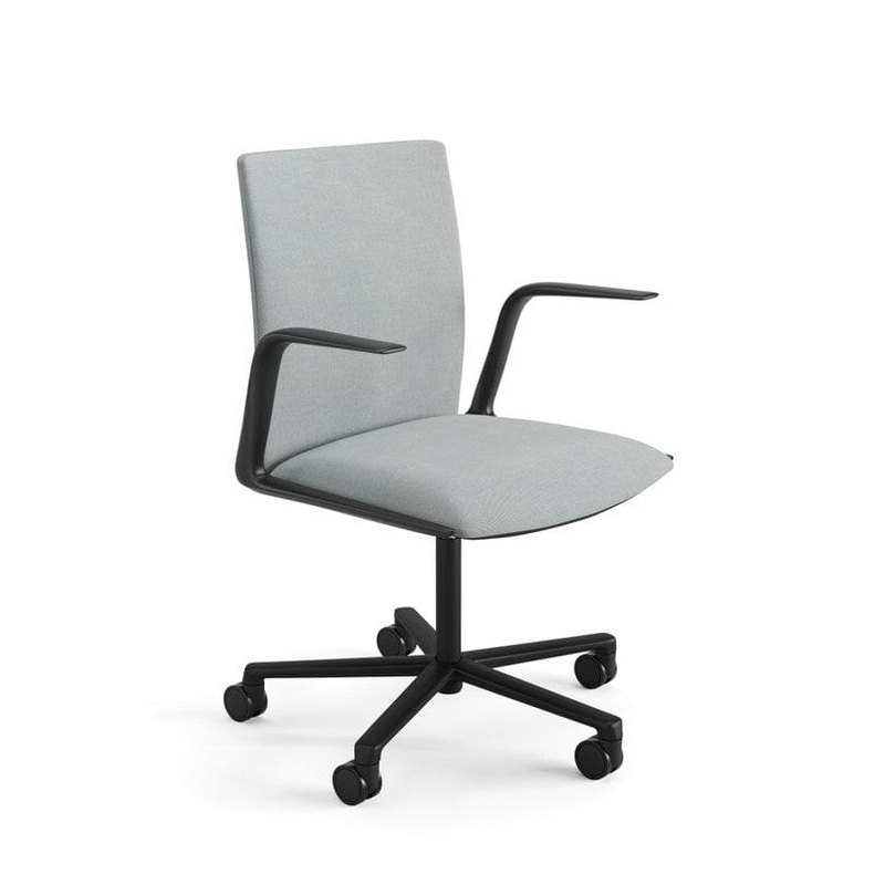 Kinesit 5 Way Swivel Base Office Chair With Fully Upholstered