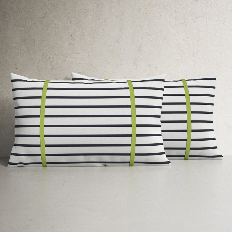 Stonebrook SunbOutdoor Rectangular Pillow Cover & Insert (Set of 2) Birch Lane Color: Macaw Green Size: 14″ x 24″