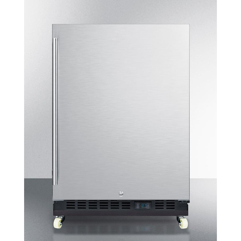 Summit SCR610BLSDRI 24″ Wide Built-In Mini Reach-In Beverage Center With Dolly