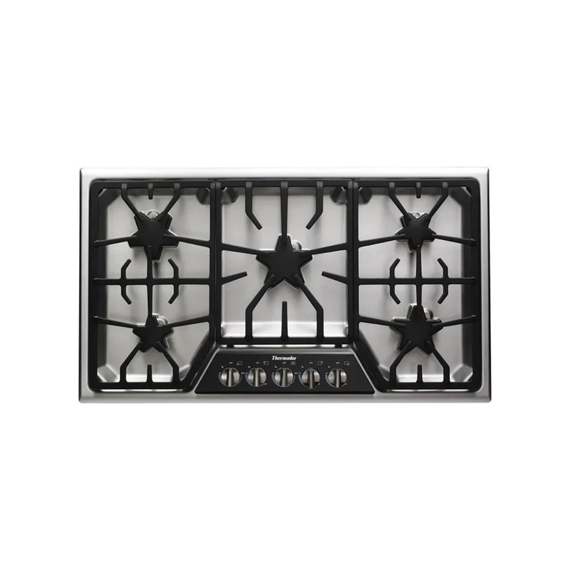 Thermador SGSX365FS 36″ Stainless Steel Gas Cooktop, 5 Star Burners