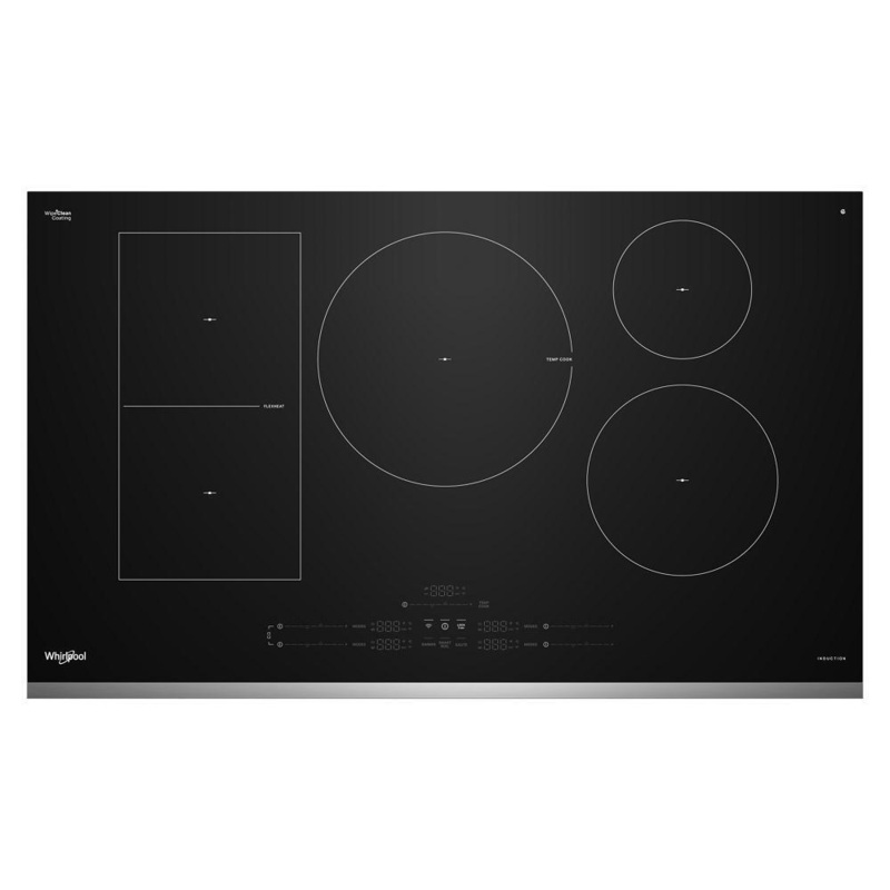 Whirlpool WCIT7536SS 36″ Intelligent Induction Cooktop With Temp Cook Technology And Wipeclean Coating