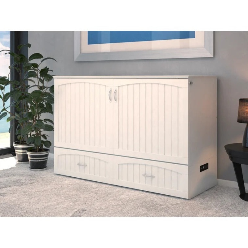 Agusta Solid Wood Storage Murphy Bed