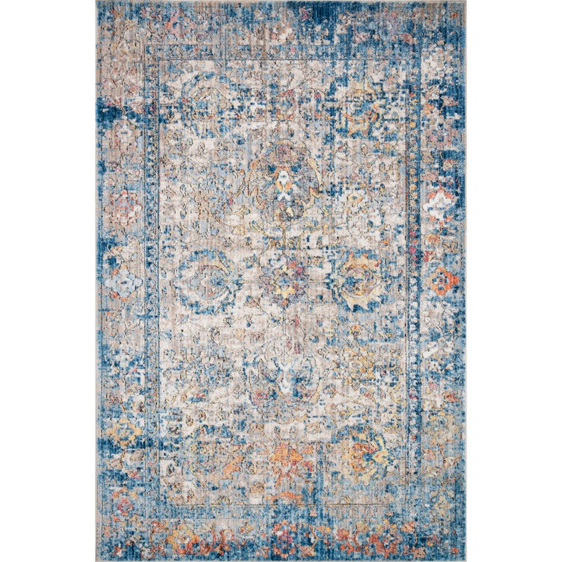 Beauviore Oriental Blue Area Rug Langley Street Rug Size: Rectangle 5′ x 7’6″